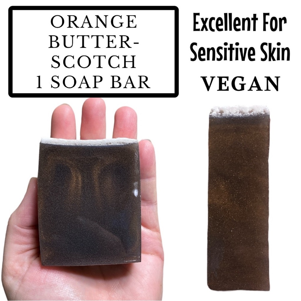 1 Bar, Orange Butterscotch, Handmade Soap, Great Gift Idea! ( PRICE IS FIRM )